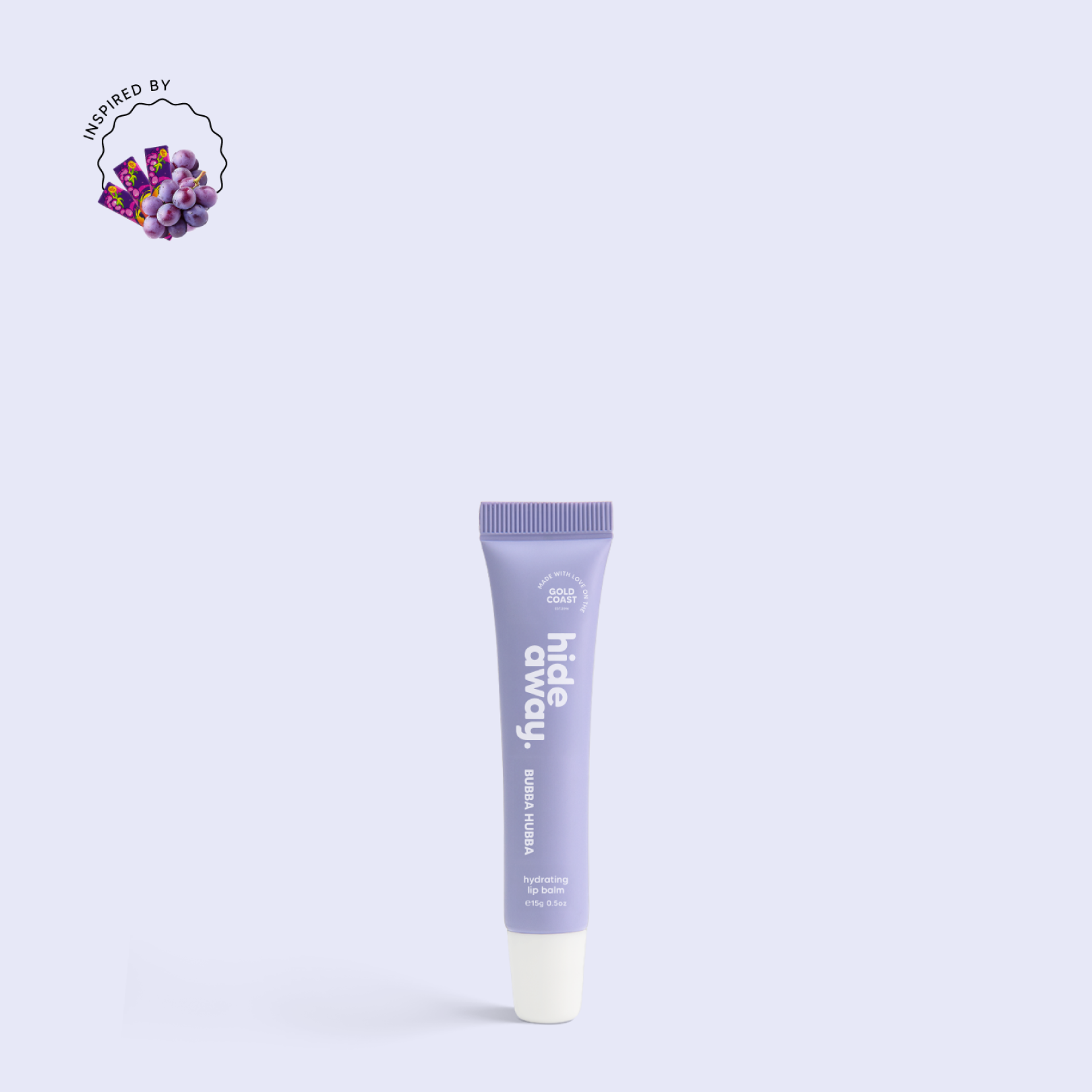 Nostalgic lip balm with a sweet bubblegum scent. Buttery, moisturising, and irresistibly fun.