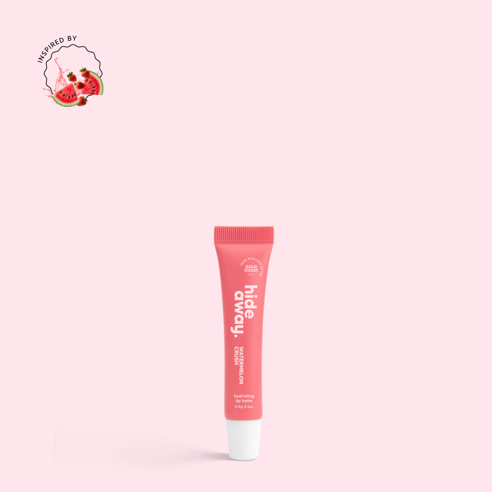 Juicy, refreshing lip balm with a mouthwatering watermelon scent. Hydrating, silky, and ultra-smooth.